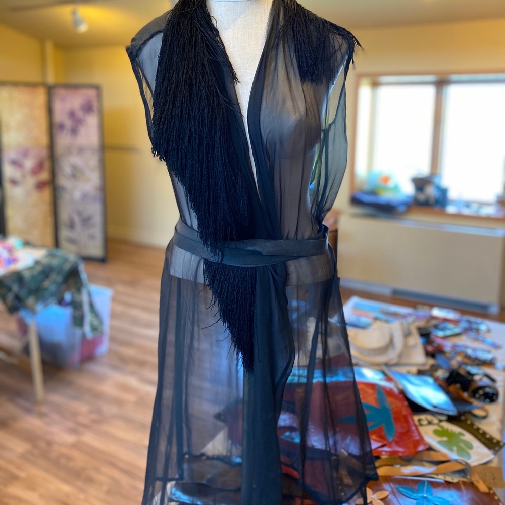 Amazing black see-through coverall